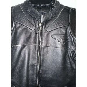 Teknic Leather Armored Motorcycle Jacket Removable Liner Size 40/50 Medium